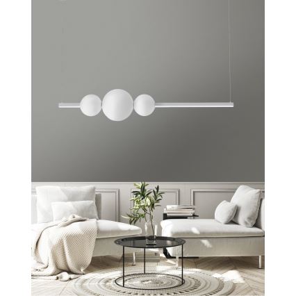 Azzardo AZ4426 - LED Димируем висящ полилей SANDRA LED/48W/230V бял