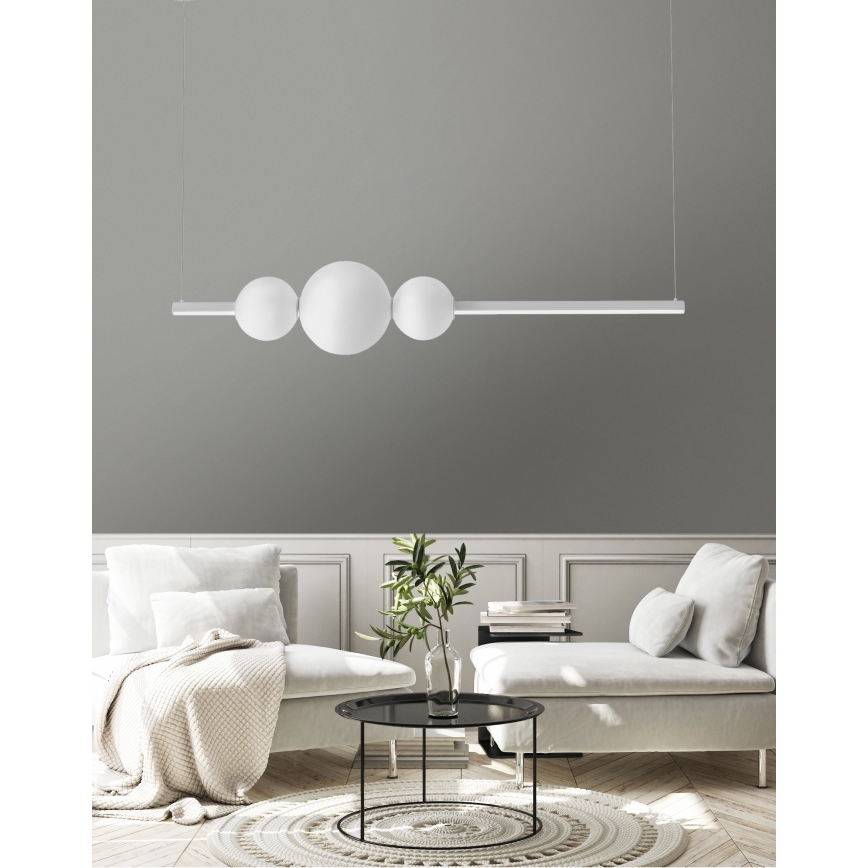 Azzardo AZ4426 - LED Димируем висящ полилей SANDRA LED/48W/230V бял