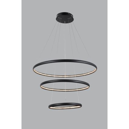 Azzardo AZ4428 - LED Висящ полилей BRIGHTON LED/55W/230V черен