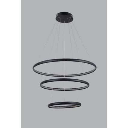 Azzardo AZ4428 - LED Висящ полилей BRIGHTON LED/55W/230V черен