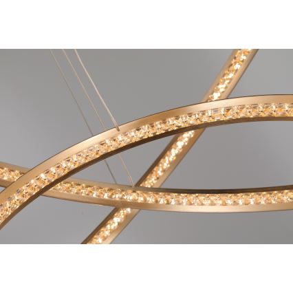 Azzardo AZ4429 - LED Висящ полилей BRIGHTON LED/55W/230V златист