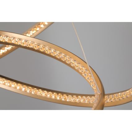 Azzardo AZ4429 - LED Висящ полилей BRIGHTON LED/55W/230V златист