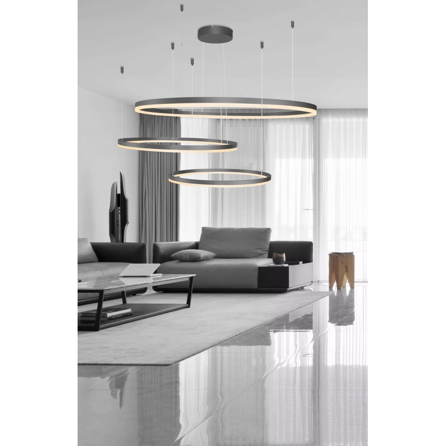 Azzardo AZ4707 - LED Висящ полилей HALO LED/130W/230V черен