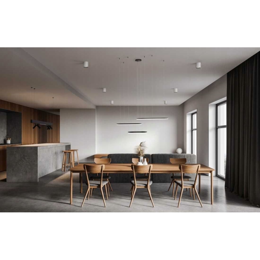 Azzardo AZ4707 - LED Висящ полилей HALO LED/130W/230V черен