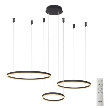 Azzardo AZ4972 - LED Димируем пендел HALO LED/120W/230V черен + дистанционно управление