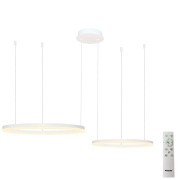 Azzardo AZ4977 - LED Димируем пендел HALO LED/90W/230V бял + дистанционно управление