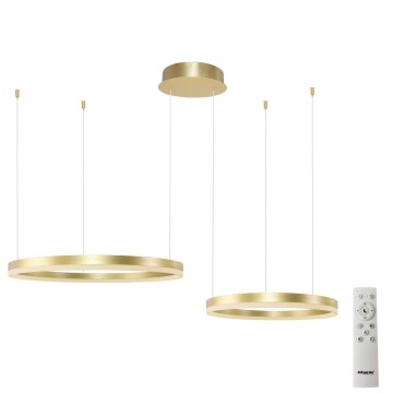 Azzardo AZ4979 - LED Димируем пендел HALO LED/90W/230V златист + дистанционно управление