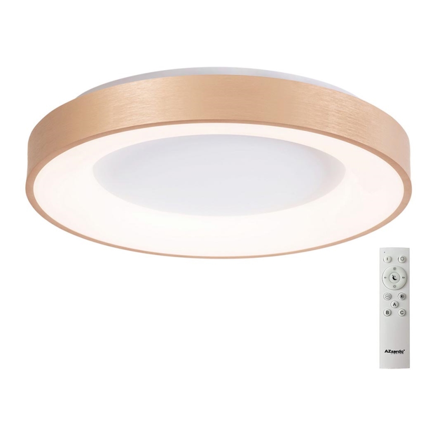 Azzardo AZ4992 - LED Димируем плафон SANTANA LED/50W/230V златист + дистанционно управление