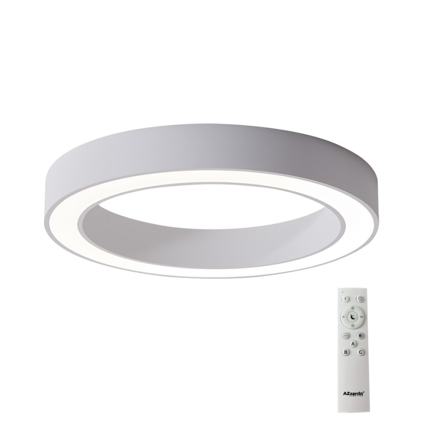 Azzardo AZ5034 - LED Димируем плафон MARCO LED/60W/230V бял + дистанционно управление