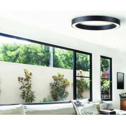 Azzardo AZ5035 - LED Димируем плафон MARCO LED/60W/230V черен + дистанционно управление
