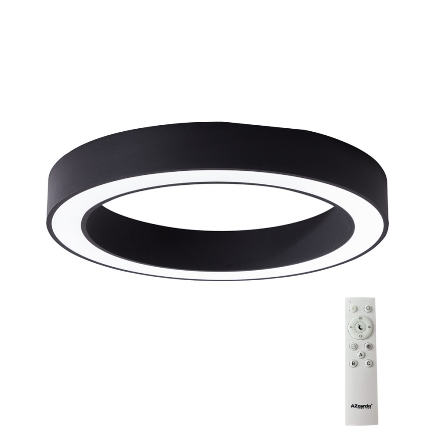 Azzardo AZ5035 - LED Димируем плафон MARCO LED/60W/230V черен + дистанционно управление
