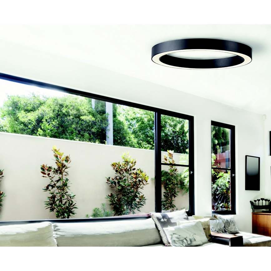 Azzardo AZ5038 - LED Димируем плафон MARCO LED/80W/230V черен + дистанционно управление