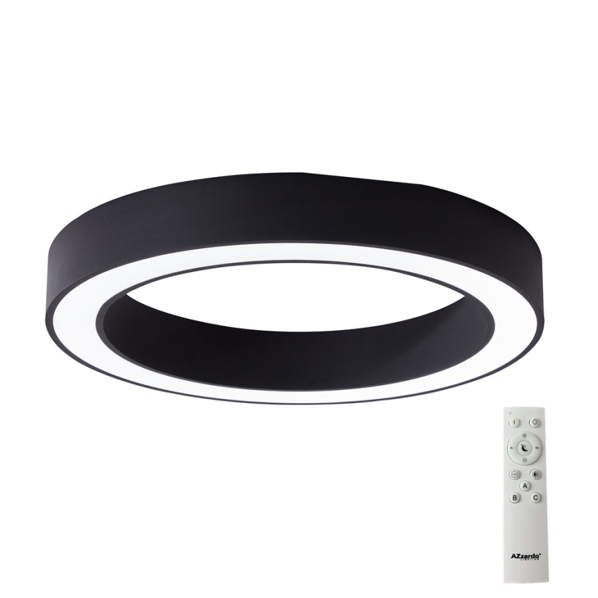 Azzardo AZ5038 - LED Димируем плафон MARCO LED/80W/230V черен + дистанционно управление
