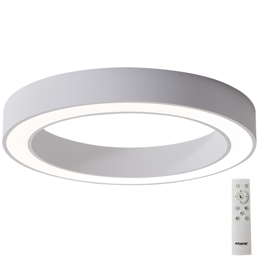 Azzardo AZ5040 - LED Димируем плафон MARCO LED/100W/230V бял + дистанционно управление