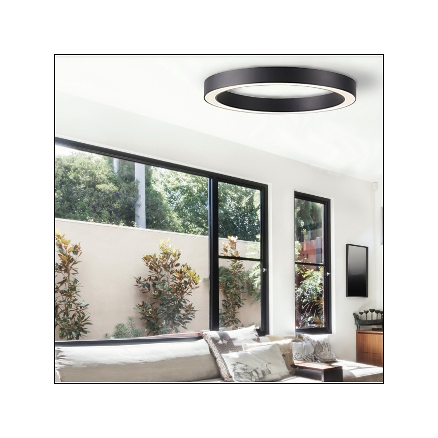 Azzardo AZ5041 - LED Димируем плафон MARCO LED/100W/230V черен + дистанционно управление