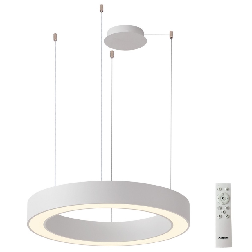 Azzardo AZ5043 - LED Димируем пендел MARCO LED/50W/230V бял + дистанционно управление