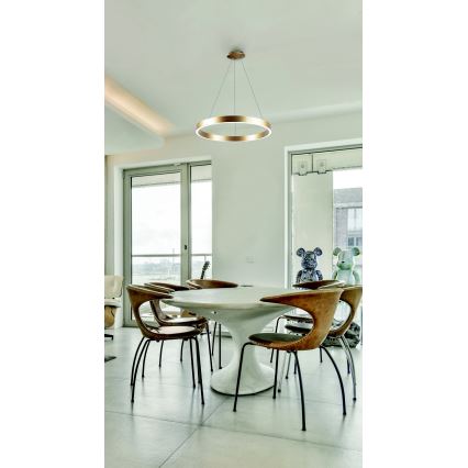 Azzardo AZ5045 - LED Димируем пендел MARCO LED/50W/230V златист + дистанционно управление