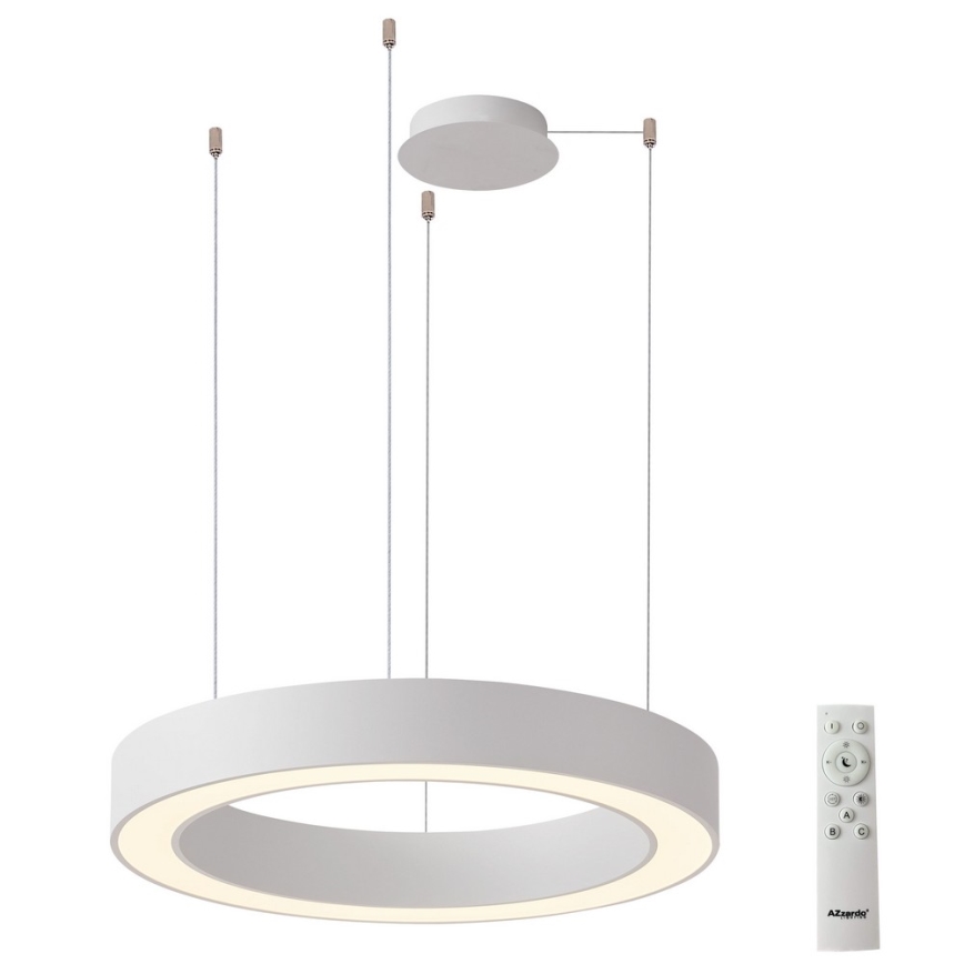 Azzardo AZ5046 - LED Димируем пендел MARCO LED/60W/230V бял + дистанционно управление