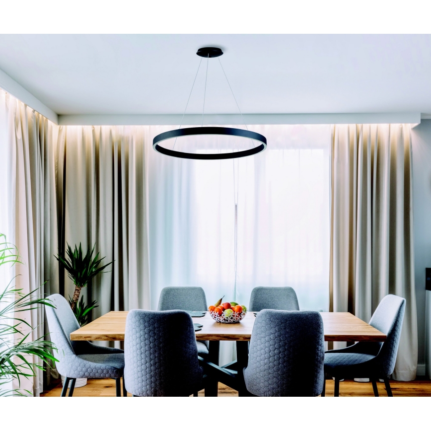 Azzardo AZ5050 - LED Димируем пендел MARCO LED/80W/230V черен + дистанционно управление