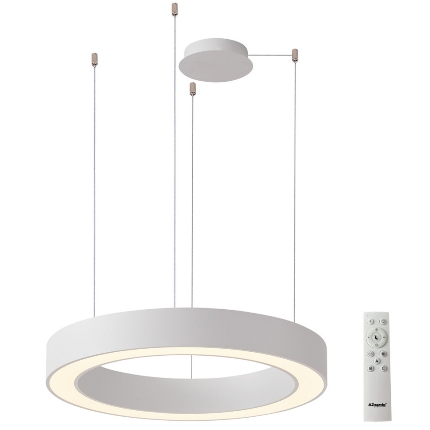 Azzardo AZ5052 - LED Димируем пендел MARCO LED/100W/230V бял + дистанционно управление