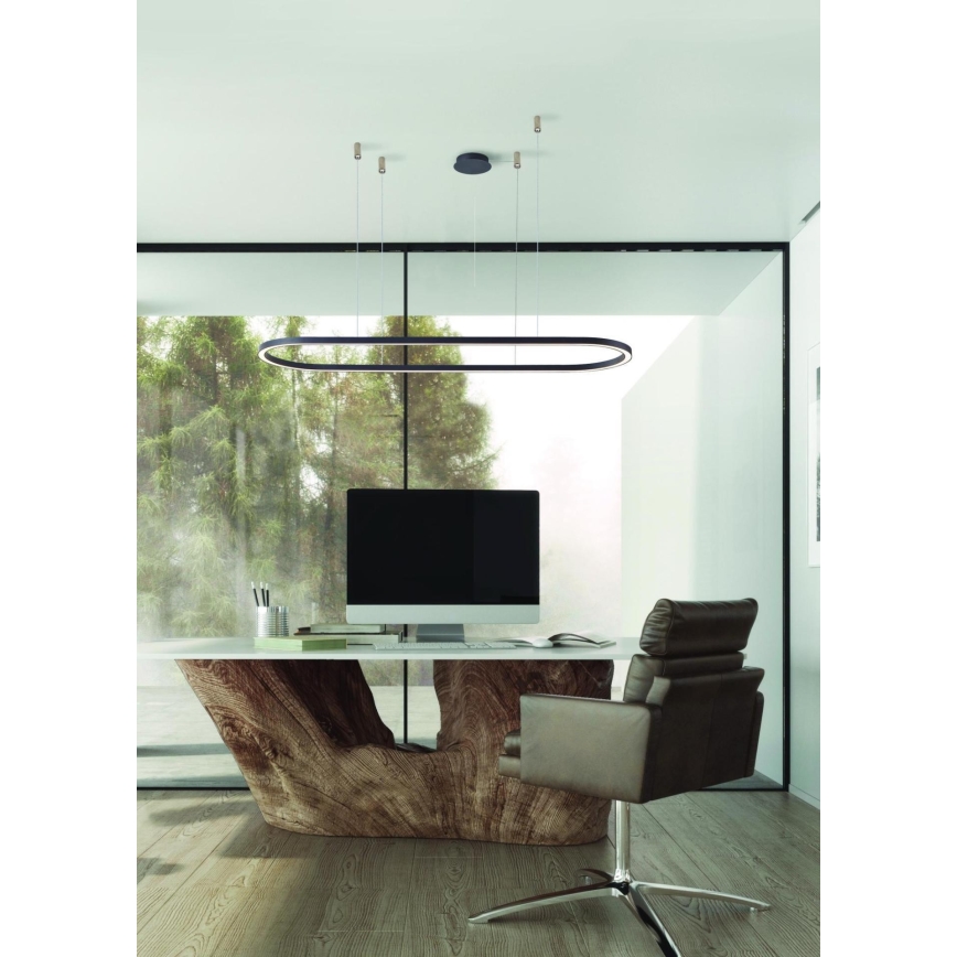 Azzardo AZ5057 - LED Димируем пендел ELENA LED/60W/230V 150 см черен