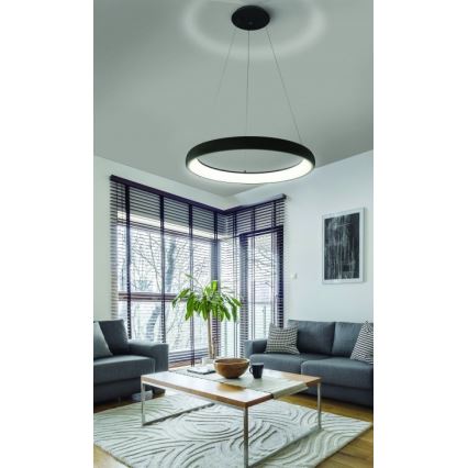 Azzardo AZ5063 - LED Димируем пендел ANTONIO LED/50W/230V черен + дистанционно управление