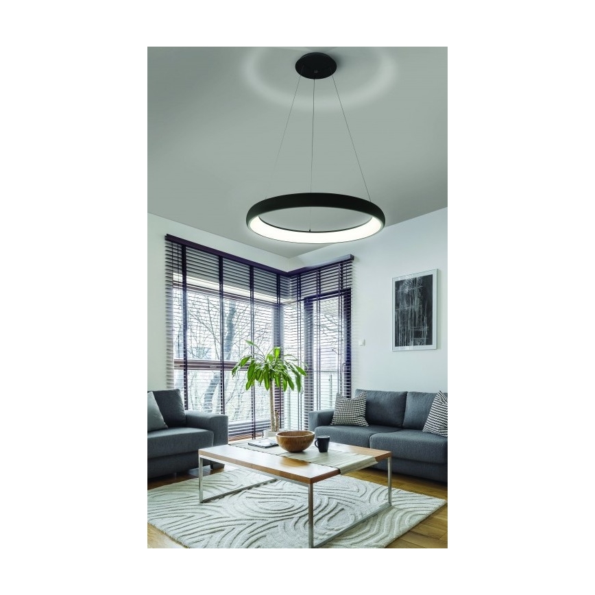 Azzardo AZ5063 - LED Димируем пендел ANTONIO LED/50W/230V черен + дистанционно управление