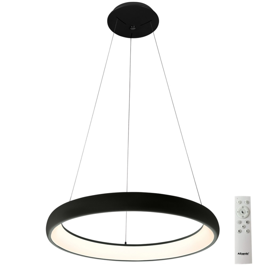 Azzardo AZ5066 - LED Димируем пендел ANTONIO LED/80W/230V черен + дистанционно управление
