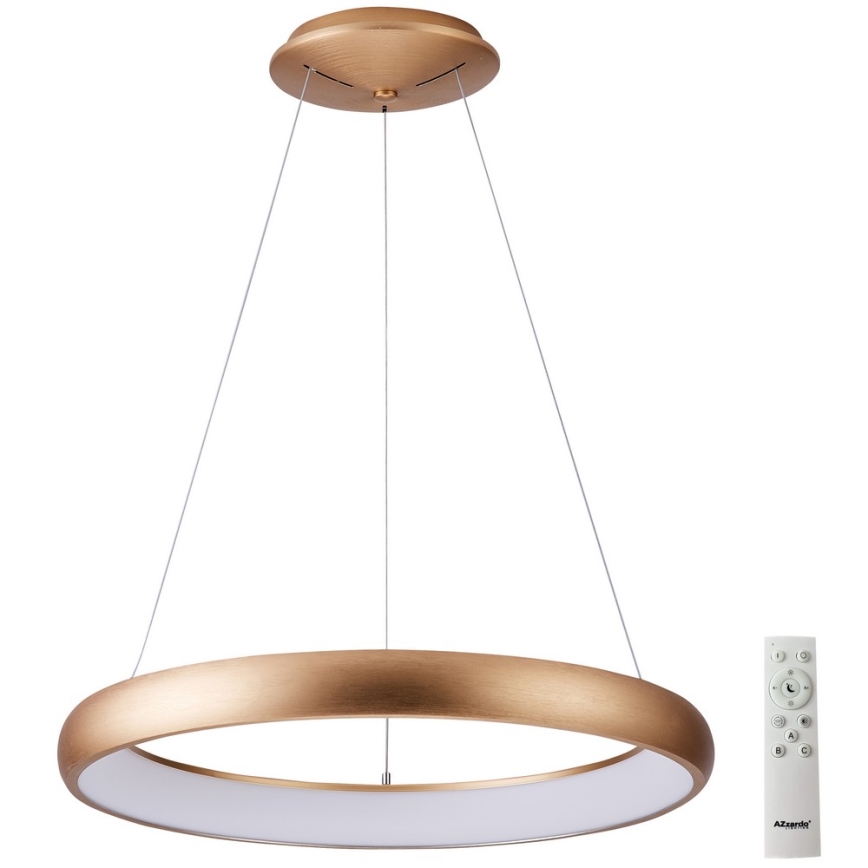 Azzardo AZ5067 - LED Димируем пендел ANTONIO LED/80W/230V златист + дистанционно управление