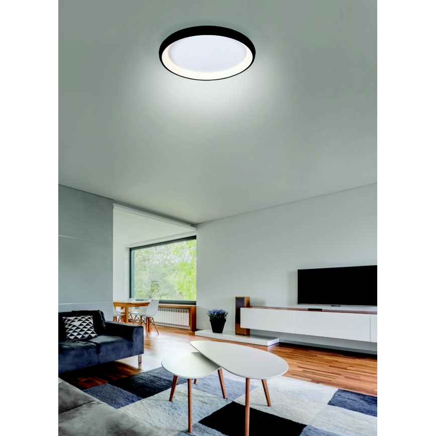 Azzardo AZ5069 - LED Димируем плафон ANTONIO LED/32W/230V черен + дистанционно управление