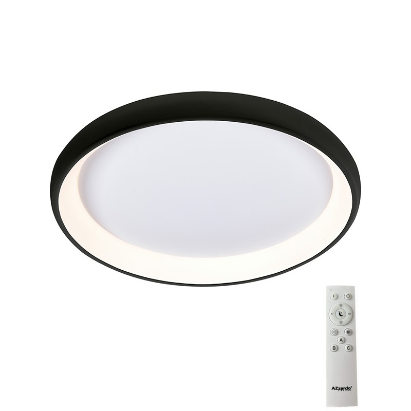Azzardo AZ5072 - LED Димируем плафон ANTONIO LED/50W/230V черен + дистанционно управление