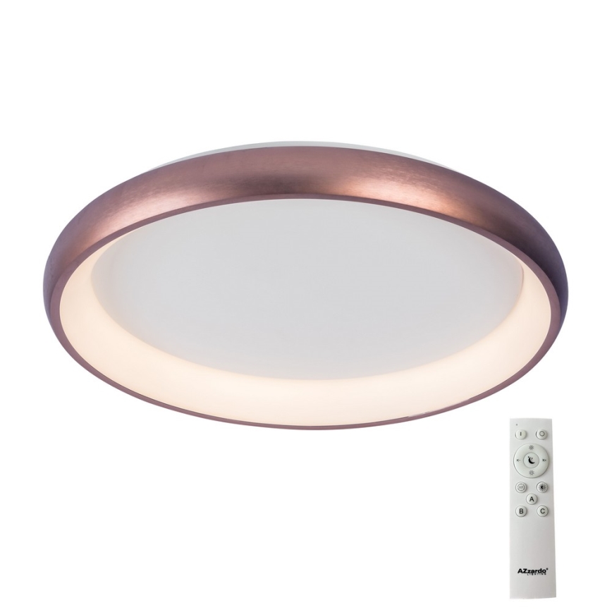 Azzardo AZ5074 -LED Димируем плафон ANTONIO LED/80W/230V кафяв + дистанционно управление