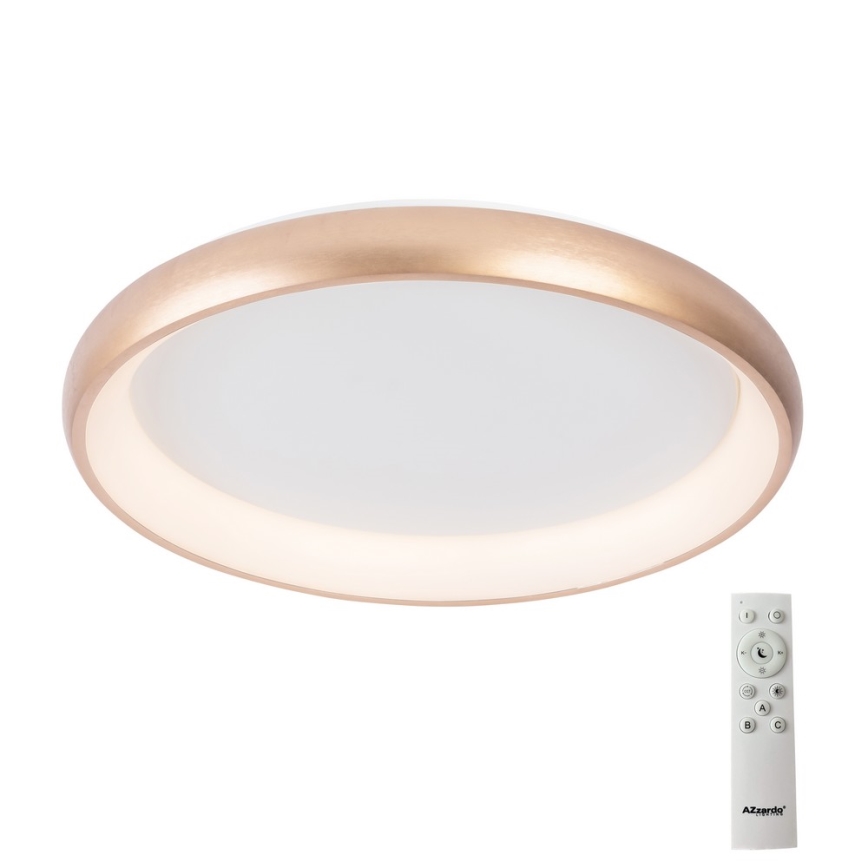Azzardo AZ5076 - LED Димируем плафон ANTONIO LED/80W/230V златист + дистанционно управление