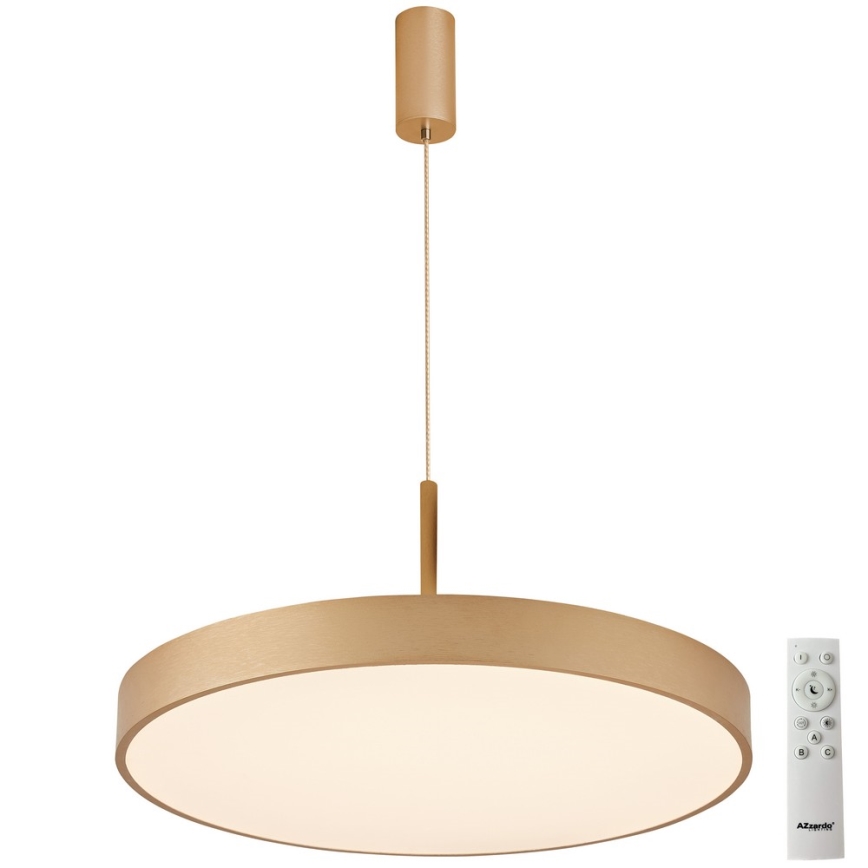 Azzardo AZ5092 - LED Димируем пендел MARCELLO LED/60W/230V златист + дистанционно управление