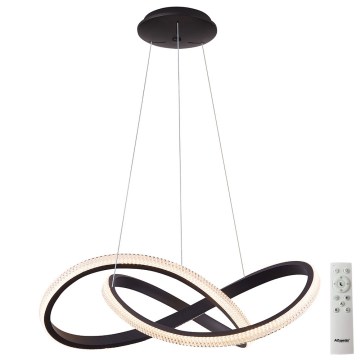 Azzardo AZ5096 - LED Димируем пендел INFINITY LED/80W/230V черен + дистанционно управление