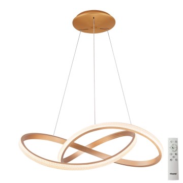 Azzardo AZ5097 - LED Димируем пендел INFINITY LED/80W/230V златист + дистанционно управление