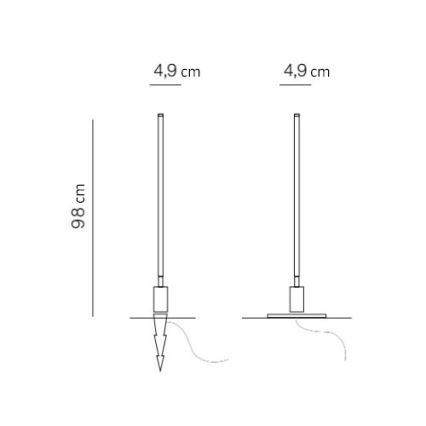 Azzardo AZ5338 - LED Екстериорна лампа FREDO LED/12W/230V IP54 98 см