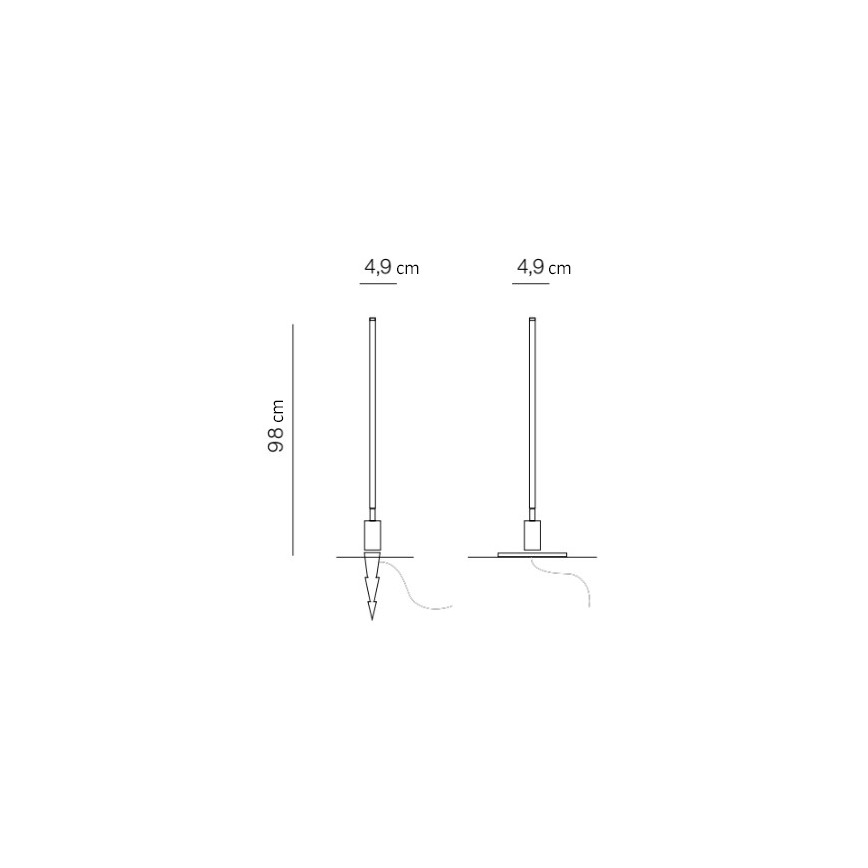 Azzardo AZ5338 - LED Екстериорна лампа FREDO LED/12W/230V IP54 98 см