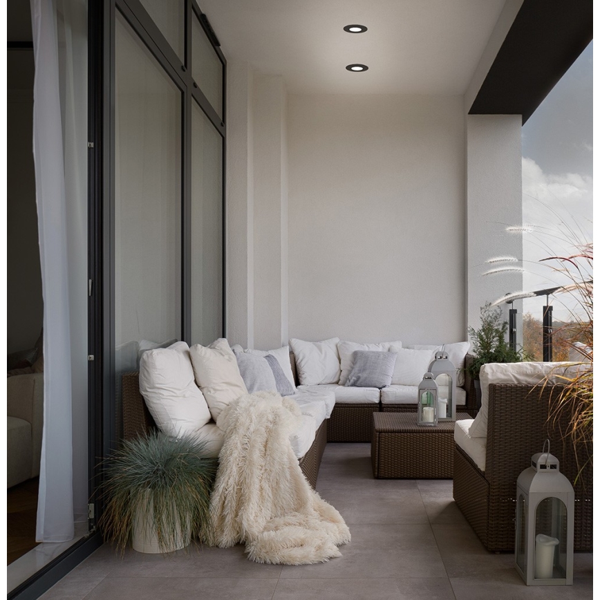 Azzardo AZ5390 - Лампа за вграждане в баня ROMOLO 1xGU10/50W/230V IP65 черен