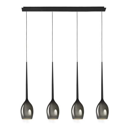 Azzardo - Резервно стъкло за полилей IZZA - черен Ø 13 см