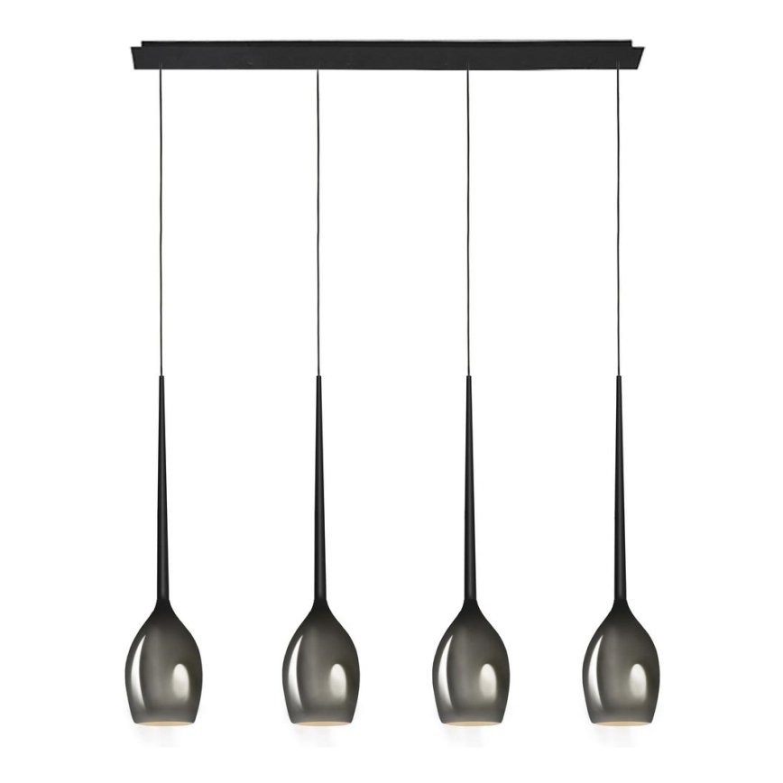 Azzardo - Резервно стъкло за полилей IZZA - черен Ø 13 см