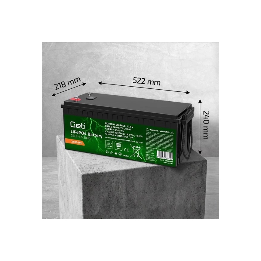 Акумулатор LiFePO4 12,8V/200Ah
