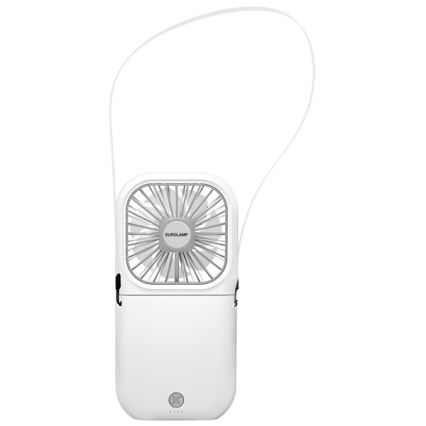 Акумулаторен джобен вентилатор 5W/5V 2500 mAh бял