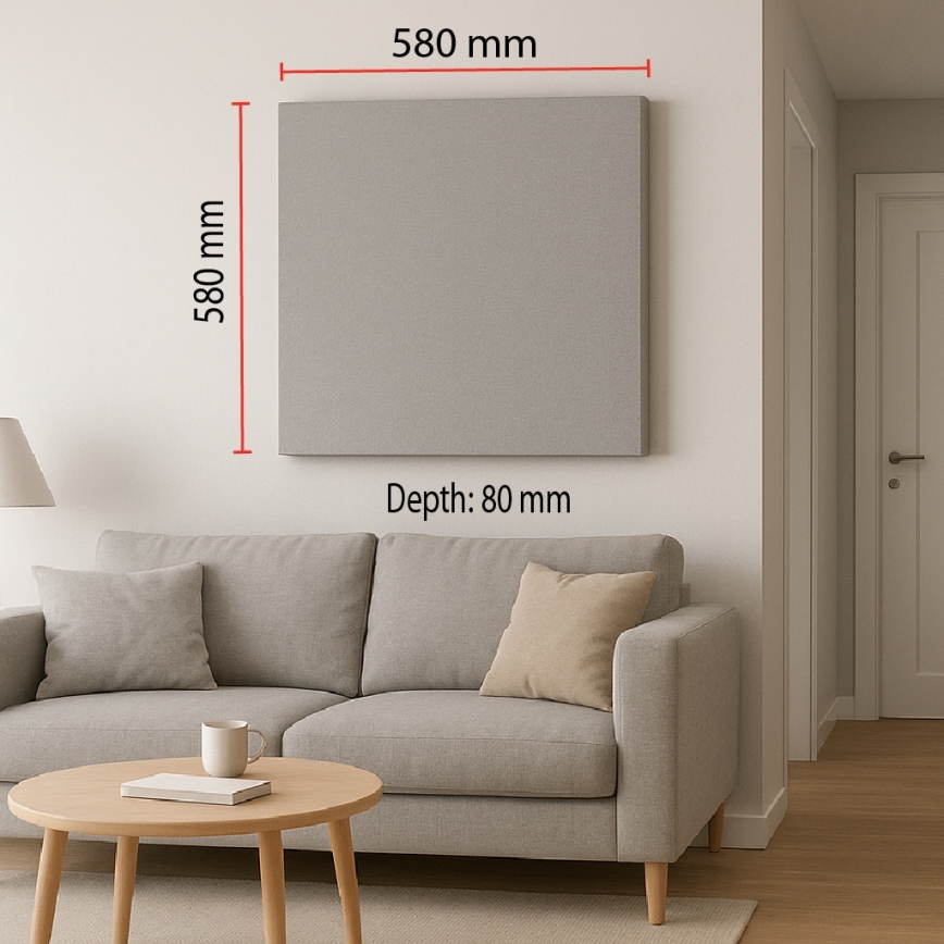 Акустичен panel SILENCE 58x58 см сив