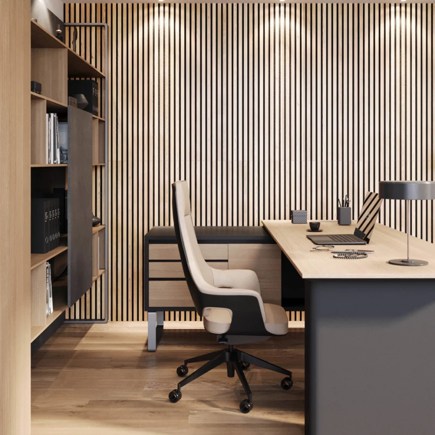 Акустичен облицовъчен панел VASALUND 240 x 52 см, дъб