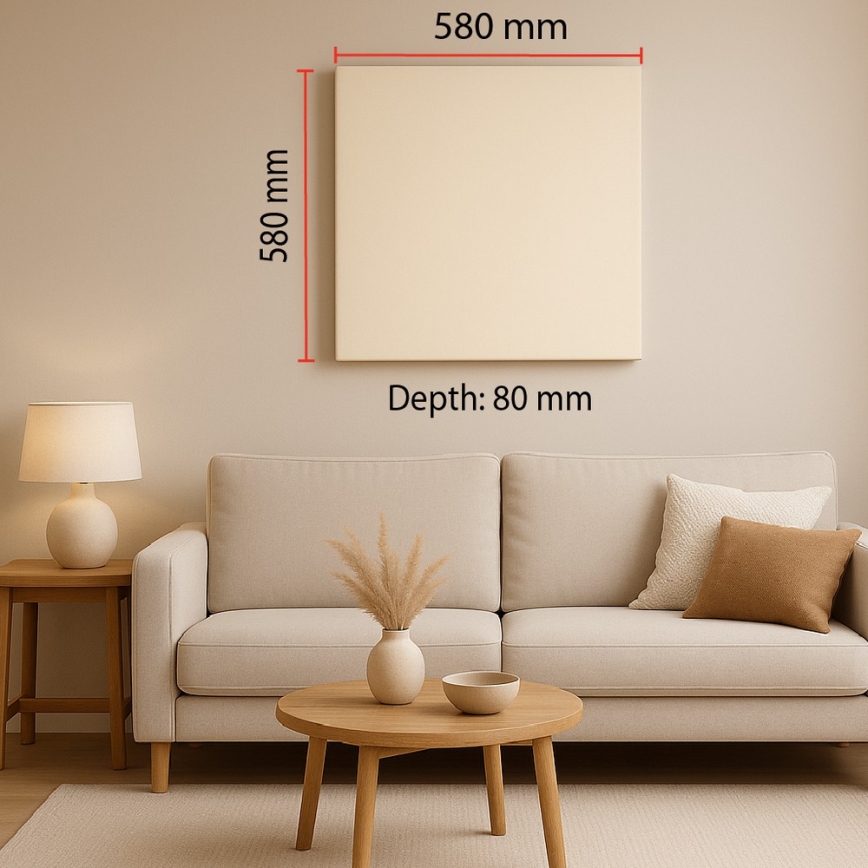 Акустичен panel SILENCE 58x58 см кремав