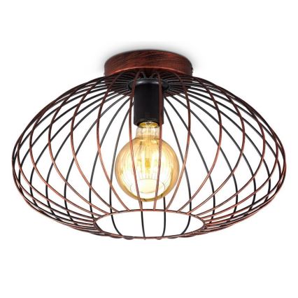 B.K. Licht 1471 - Повърхностен полилей RETRO 1xE27/40W/230V мед