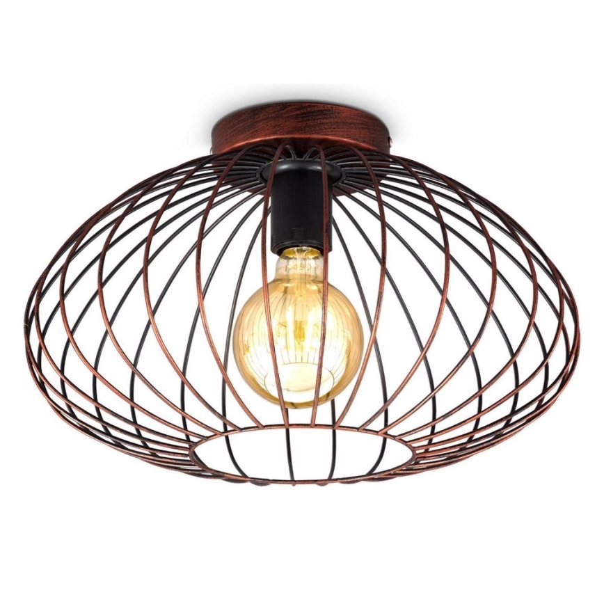 B.K. Licht 1471 - Повърхностен полилей RETRO 1xE27/40W/230V мед