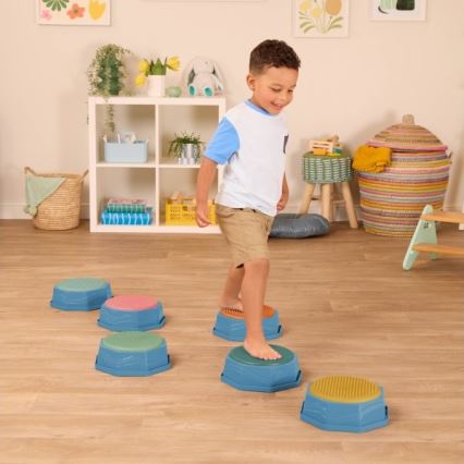 B-Toys - Балансиращи камъни за деца BALANCE & HOP 6 бр.