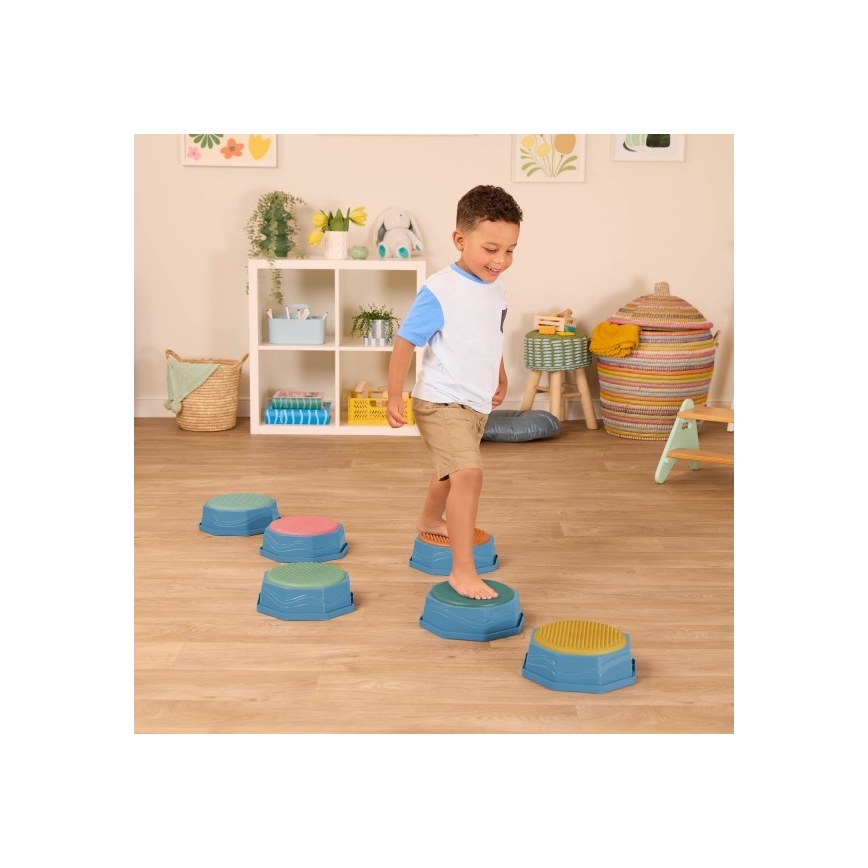 B-Toys - Балансиращи камъни за деца BALANCE & HOP 6 бр.